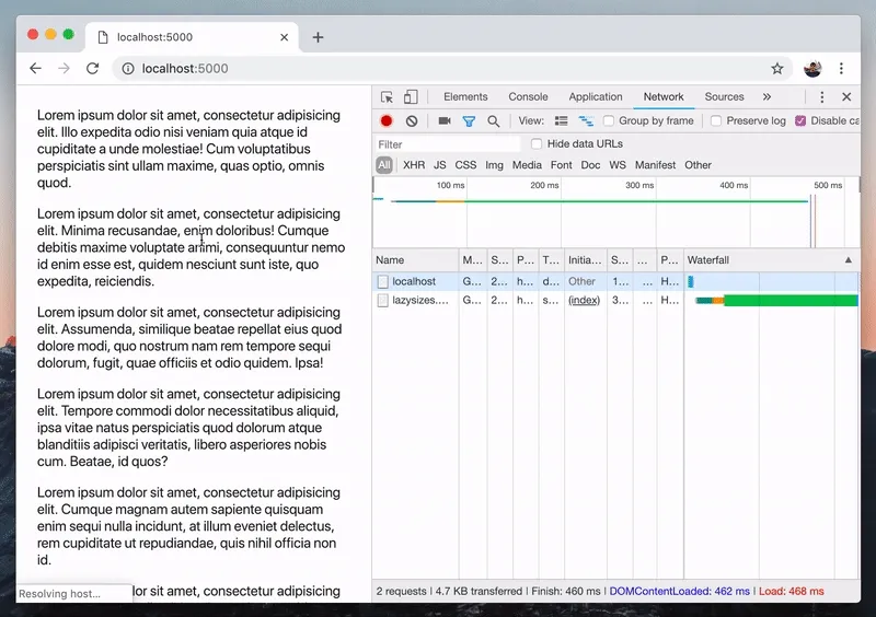 Basic lazysizes usage