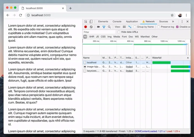 Lazysizes with low-quality image placeholder